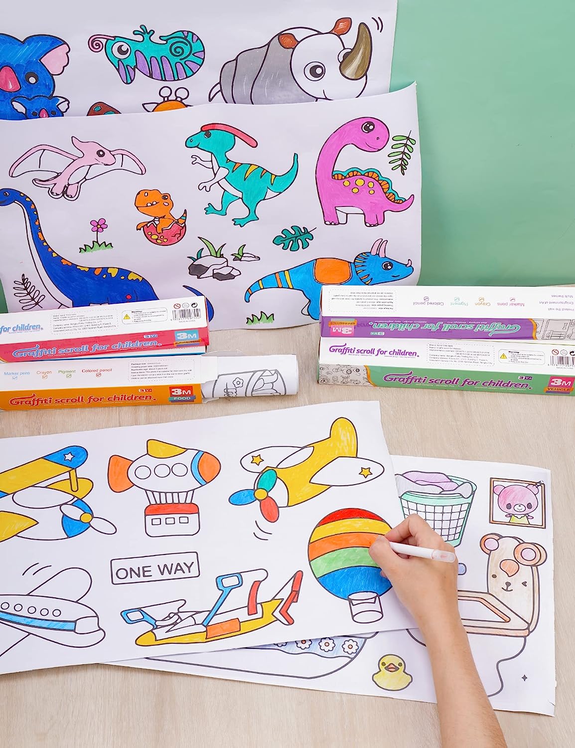 Children graffiti scroll